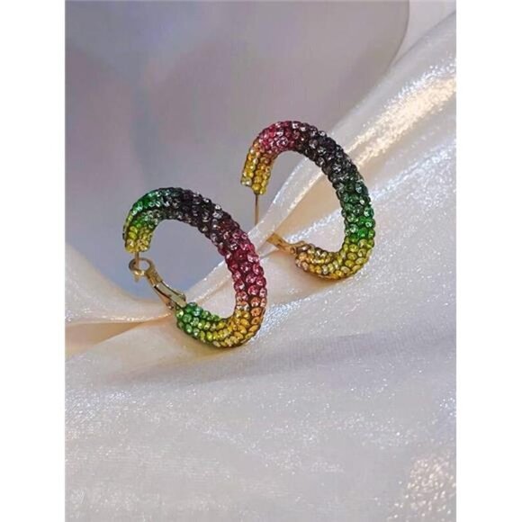 Multicolor Hoop Earrings - Picture 1 of 6